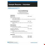 Volunteer Receptionist example document template