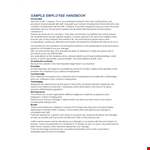 Employee Handbook Template - Create a Comprehensive Handbook for Your Company's Employees example document template 