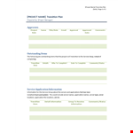 Efficient Transition Planning for Projects | Service Information & Templates example document template