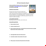 Event Evaluation example document template