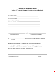 Letter Of Support For Students Get Sponsored With Our Culinary Templates