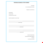 Formal Business Letter Form Template example document template 