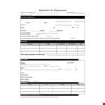 Simple Job Application Form Template example document template