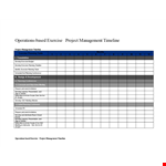 Project Management Timeline Template Word example document template