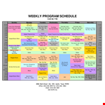 Weekly Program example document template