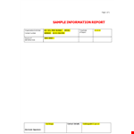 Intelligence Information example document template