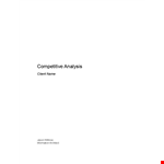 Streamline Your Search with our Competitive Analysis Template - Boost Website Functionality example document template 