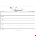 Track Your Child's Reading Progress with Our Easy-to-Use Reading Log Template | Monday Entries example document template 