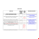 Schools Audit Checklist example document template