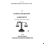 Separation Agreement Template - Create a Clear and Legal Agreement with Your Spouse example document template 