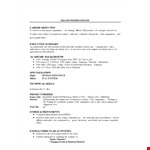 Hr Fresher Resume Sample example document template