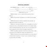 Create a Fair Prenuptial Agreement with Our Template - Protect Your Property example document template