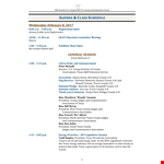 Class Agenda Schedule Template example document template