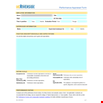 Employee Performance Appraisal Form - Efficient and Comprehensive Evaluation Process example document template