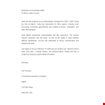 Professional Recommendation Letter Template for Employee's Office Skills example document template