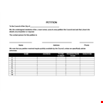 Create an Effective Council Petition with Our Petition Template example document template