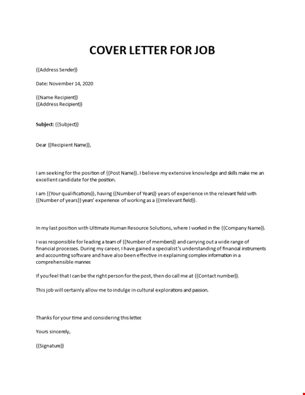 36+ Very Short Cover Letter For Job Application best example