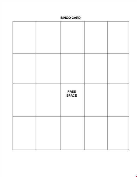 printable bingo card template template