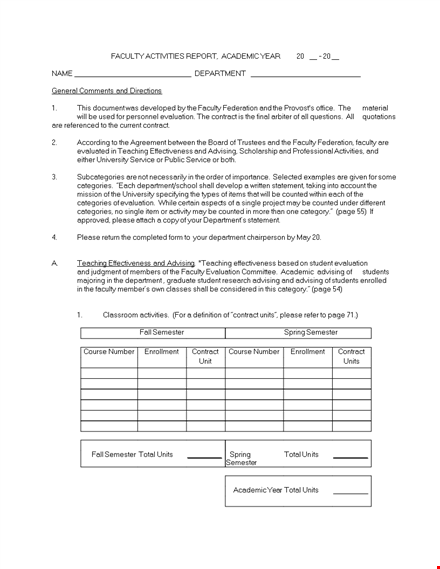 research activity in word template