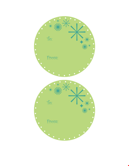 customizable gift tag templates - make gift giving a breeze! template