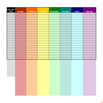 Colorful Weekly Checklist Template