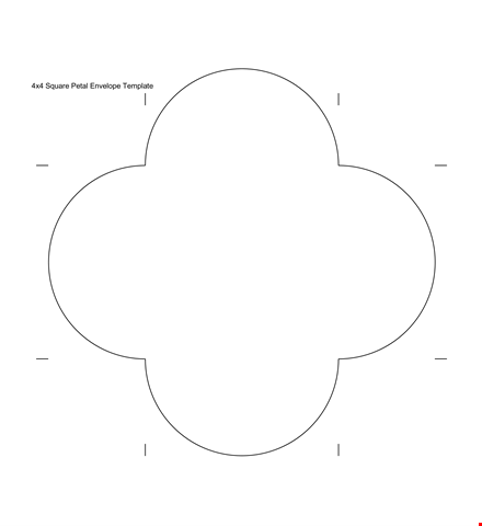 square and petal envelope template - customizable and printable template