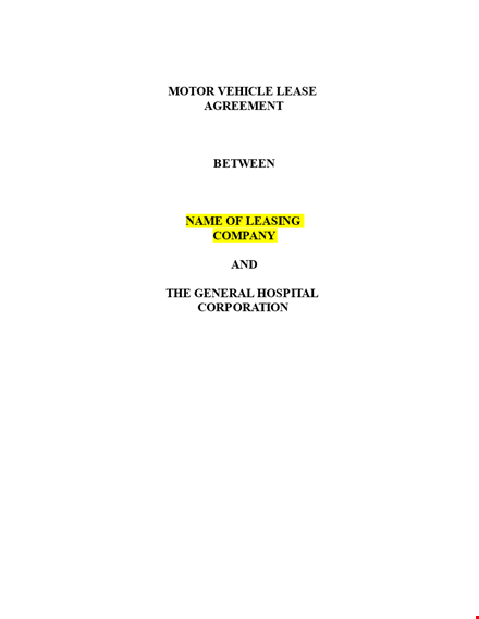 vehicle sublease contract template template