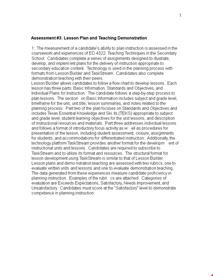 demo teaching lesson plan | effective teaching strategies and lesson plans template