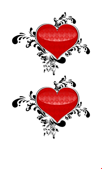 heart shape template - free download | printable heart shapes template