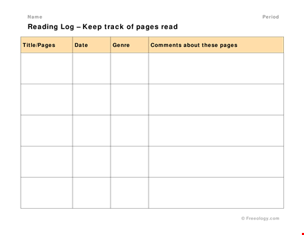 track your reading progress with our easy-to-use reading log template template