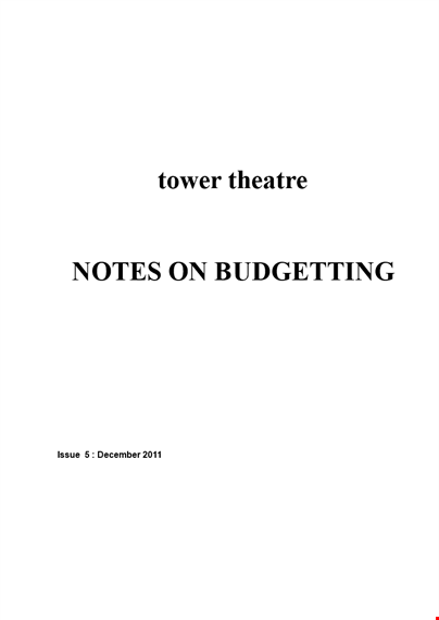 theater production budget template template