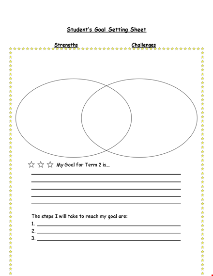 create & achieve goals: student & parent signature | goal sheet template