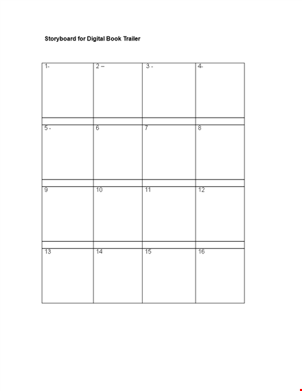 digital storyboarding for trailers | create compelling visuals with storyboards template