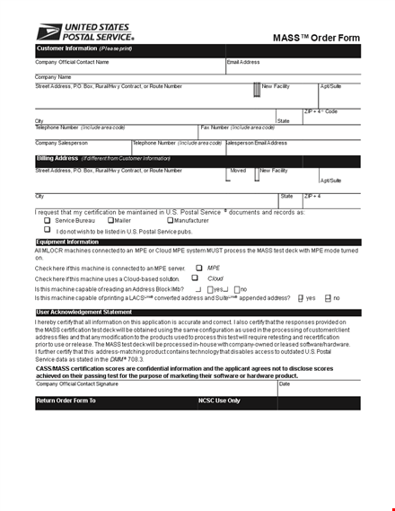 mass order form template