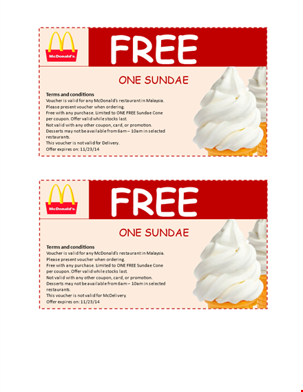 icecream coupon template template