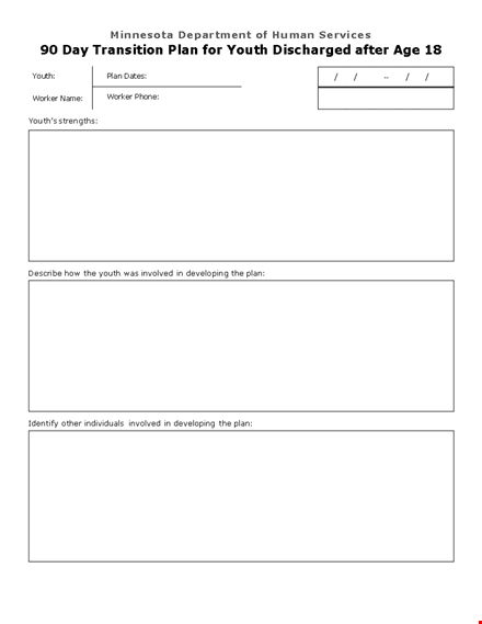 effective transition plan template for minnesota youth | improve health template