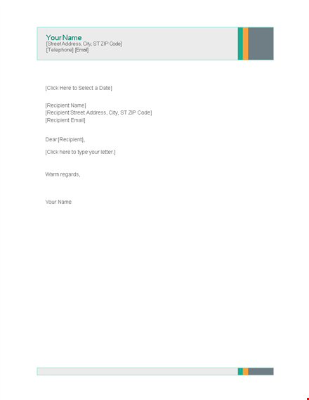 professional letterhead template - click to select recipient template