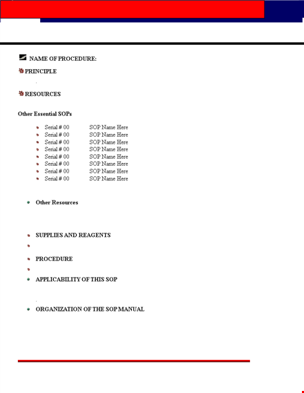 professional sop templates and resources | boost your productivity template