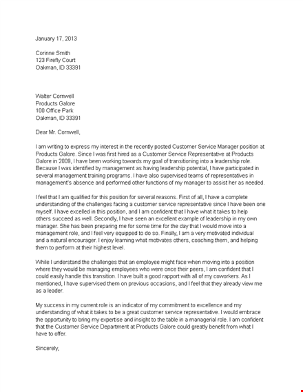 Letter To Manager For Promotion Template Download