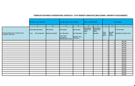 maximize roi with our cost benefit analysis template - anticipated benefits & monetary analysis template