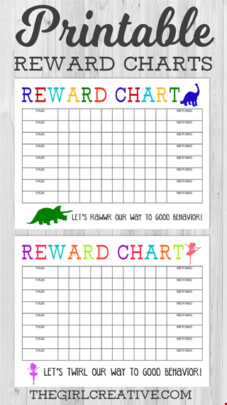 reward chart for kids - track progress and encourage positive behavior template