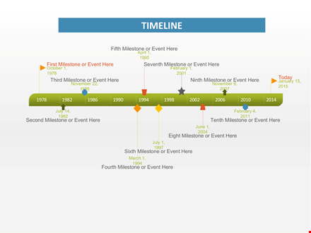 timeline milestone ppt template template