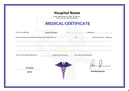 get a medical certificate today - convenient online service template