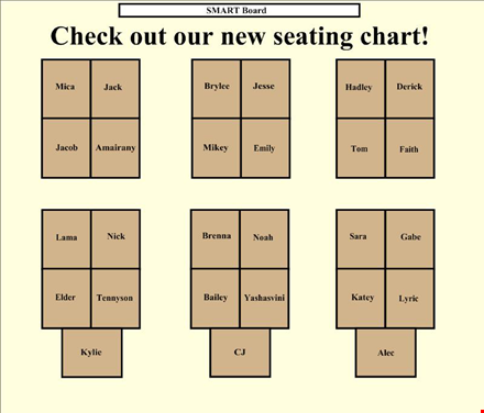 seating chart template - create organized seating arrangements effortlessly template