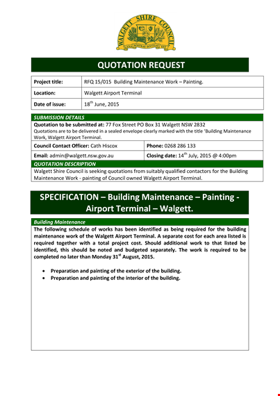 maintenance company template