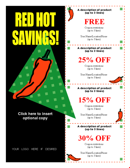 hot saving coupon example template