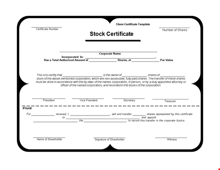 customizable stock certificate template - create professional certificates template