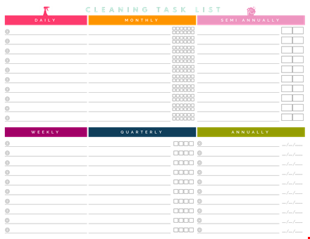 house cleaning checklist template