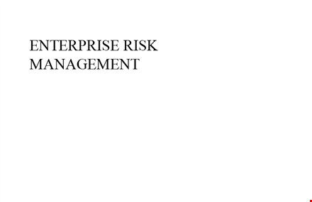 enterprise risk management organizational chart template template