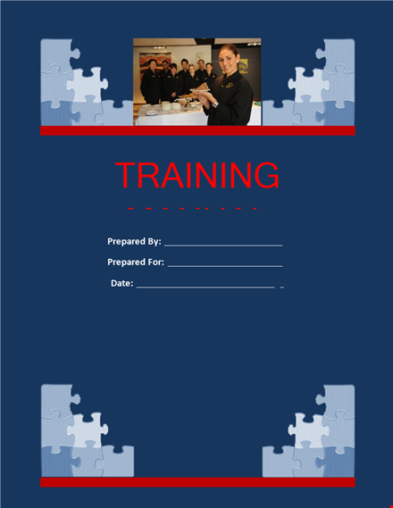create a professional training manual with our customizable template template